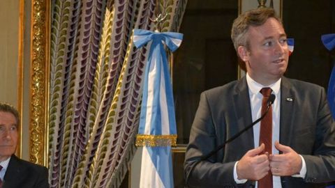 Le secrétaire d’État français en charge du Commerce extérieur, Jean-Baptiste Lemoyne. © Twitter France Argentine